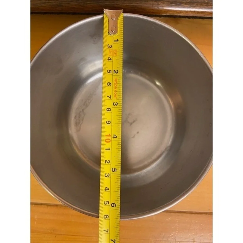 Vintage Revere Ware 2 Qt Copper Clad Bottom Saucepan Stainless Steel 1801 No Lid